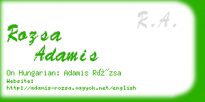 rozsa adamis business card
